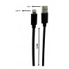 Domo Sell fast charging cable USB-A to lightning 0.5M - Black