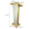 Wooden lectern with satinised faceplate Pollux - nut colour